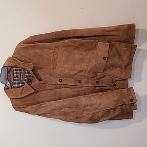 Orvis suede plaid lined jacket